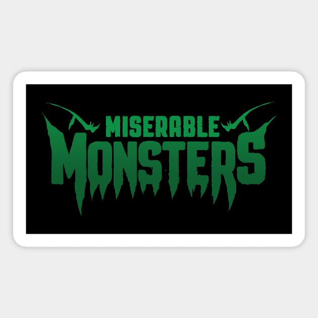 MISREABLE MONSTERS- comic logo Magnet by WTF Store